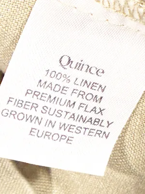 Quince Womens Shirt Dress Beige Notch Lapel Button Organic‎ Linen Size XL thumbnail 4