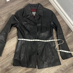 Wilsons Leather ,Genuine Leather Jacket XS – Classic Black, Excellent Condition thumbnail 11