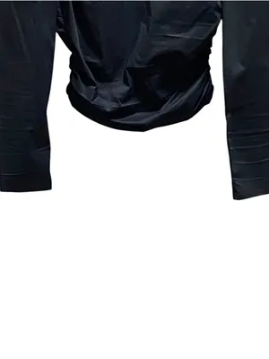 ASTR The Label Long Sleeve Ruched Top Black Size XS Whimsigoth Witchy Romantic thumbnail 7