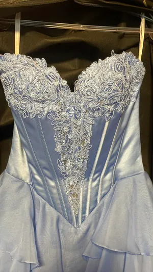 Sherri Hill Prom Dress Blue thumbnail 6