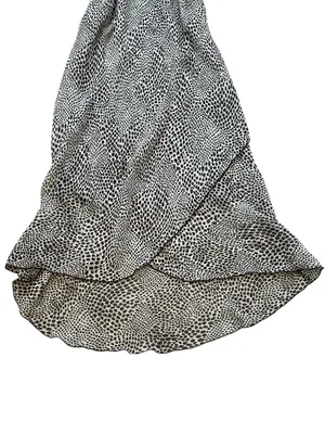 Believe Brown Cream Polka Dot Bias Cut Midi Dress Sleeveless Feminine Party thumbnail 2