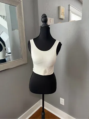 Harmony Balance Seamless Ribbed Sports Bra Crop Tank Small thumbnail 2