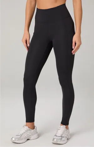 Fabletics Black Oasis PureLuxe High-Waisted Leggings with Pockets thumbnail 1