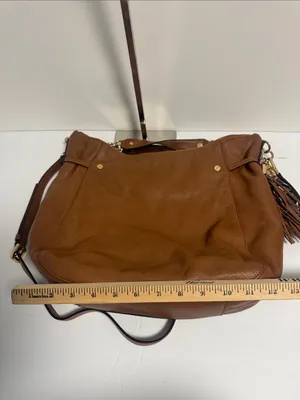 Michael Kors Leather Tassel Fringe Shoulder Bag with Crossbody Strap Brown thumbnail 8