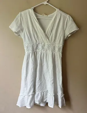 Altard state White Lace Trim Dress thumbnail 2