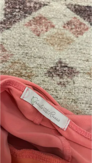 Vintage coral summer dress thumbnail 2