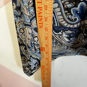 Y2k Asymmetrical Tank Top Sz Large 2000s Paisley Sequin Coachella Festival Retro thumbnail 4