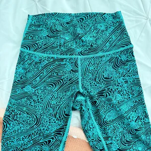 Lululemon Wunder Under High Rise Leggings Tights 28” Viridian Green Black Sz 6 thumbnail 5
