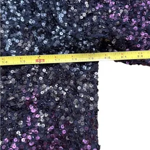NWT Anthropologie Let Me Be Ombre Cropped Sequined Blouse Medium thumbnail 8