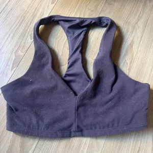 ALO Yoga Racerback Bralette in Dark Brown thumbnail 1