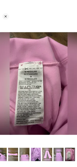 Gap fit Smooth Foldover Mini Flare Leggings, Women’s Size Medium, Pink, NEW thumbnail 10
