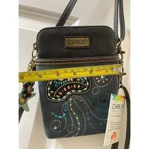 New Chala Jellyfish Crossbody Purse Blue Brown Fob Dangle Charms Sea Life thumbnail 7