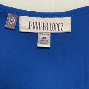 Jennifer Lopez womens plus size blue top thumbnail 3