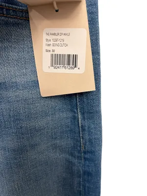 Mother NWT The Rambler Zip Ankle Jeans Wash Going Dutch Size 30 thumbnail 10