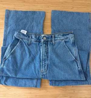 Reformation Women’s Brynn High Rise Wide Leg Trouser Jeans Size 24-Runs Big thumbnail 1