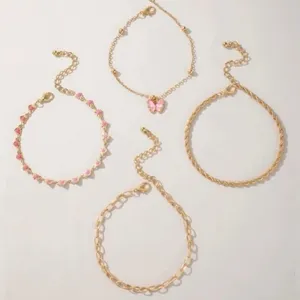 3/$30 💛 3pcs Butterfly Charm Bracelet Set Gold thumbnail 4