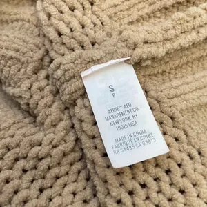 Aerie Oversized Sweater Size Small Beige Chenille Minimalist Lagenlook Slouchy thumbnail 6