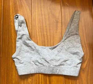 Everlane Heather Gray Cotton Bralette thumbnail 1