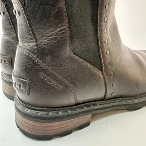 Sorel Womens 7.5 Lennox Chelsea Stud Waterproof Boots Brown Leather thumbnail 6