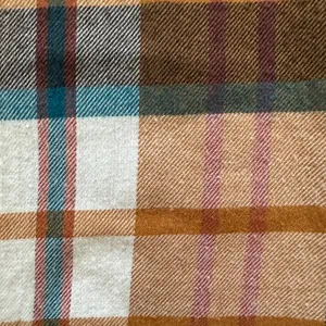 SO flannel button front Juniors xs Shirt Blue, cream, orange and maroon plaid flannel thumbnail 7