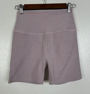 Beyond Yoga Spacedye High Waisted Biker Shorts Lavender Pink Heathered Medium thumbnail 1