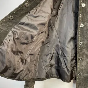 Coldwater Creek Y2K Brown Suede Leather Western Cowgirl Embroidered Jacket L thumbnail 6