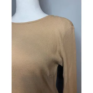 Hello Molly You for Me Beige Waffle Knit‎ Wrap Mini Dress Bell Sleeve US 6/M NEW thumbnail 7
