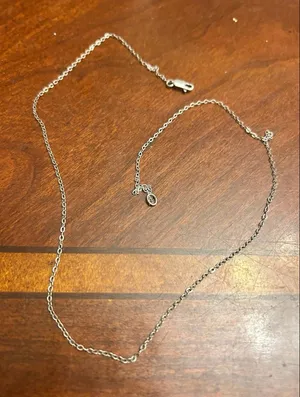 Necklace 925 sterling silver 1.41g g41 18.5 inch thumbnail 1