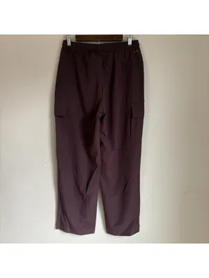 Mondetta Wide Leg Cargo Pants Womens Medium Fudge Purple Brown NWT Drawstring thumbnail 3
