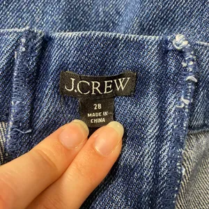 J.Crew 1996 High Waist Cropped Wide‎ Leg Lace Up Jeans Size 28 Coastal Sailor thumbnail 2
