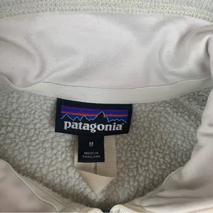 Patagonia women's medium better sweater off white cream 1/4 zip pullover outdoor thumbnail 3