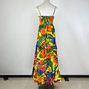 NWOT Farm Rio Cotton Bright Nature Maxi Sundress Multicolor Size L thumbnail 6