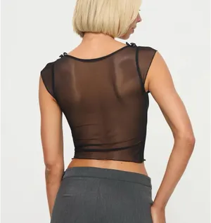 Princess Polly Top Black Things Change  thumbnail 2
