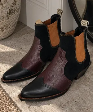 Coach 1941 Bandit Chelsea Boots Black Oxblood Leather Size 5 NIB NWT thumbnail 1