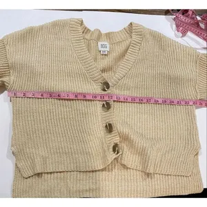 BDG Urban Outfitters Beige Cropped Button Cardigan Sweater M thumbnail 5