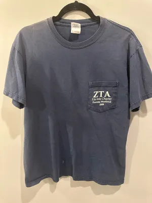 Comfort Colors Gildan Zeta Tau Alpha Valdosta State University 2008 Parents Weekend Pocket Tee thumbnail 1