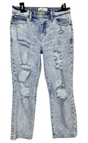 Abercrombie & Fitch The Boyfriend Jeans Size 27 4 Short Acid Wash Distressed Y2K thumbnail 1
