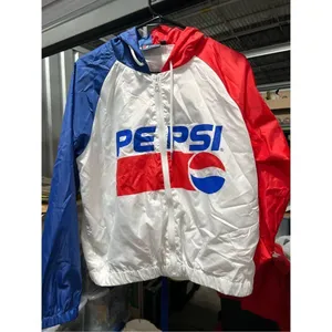 Pepsi Cola Wind Breaker Jacket Zip Up Retro Logo Spell Out Women's Size Medium thumbnail 2