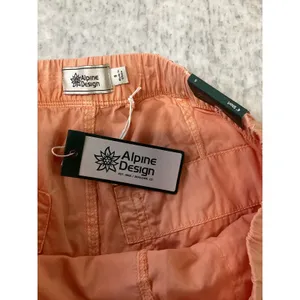 Alpine Design Womens Sweet‎ Melon Orange 4" Twill Shorts ADW15800 Small NWT thumbnail 3