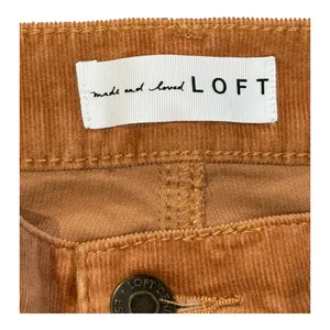 LOFT Corduroy Pants High Waist Golden Tan Brown‎ Comfort Women Size Large thumbnail 6