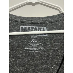 Marvel Avengers Graphic Black Gray V-Neck Short Sleeve T-Shirt Women XL thumbnail 2