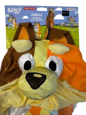 Bluey "Chilli" Plush Costume Hat & Tail Brown thumbnail 1