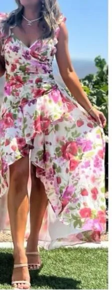 Abercrombie & Fitch Floral High Lo Ruffle Dress thumbnail 1
