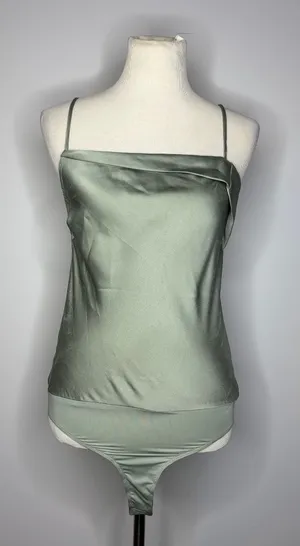 ASTR the Label- Green Cowl Neck Bodysuit thumbnail 1
