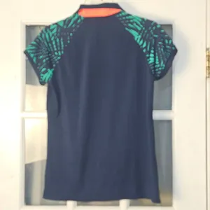 RLX Ralph Lauren Womens Navy Green Short Sleeve Polo Golf Shirt‎ Small thumbnail 2