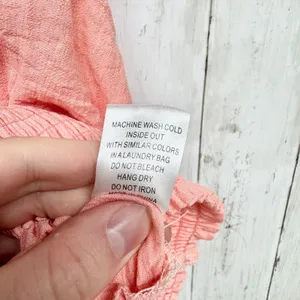 Six Fifty Blouse Women Size Medium V-Neck Wrap Front Sleeveless Cinch Waist‎ Top thumbnail 4