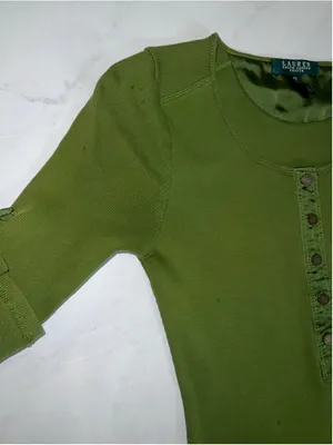Women's Lauren Ralph Lauren Petite Midi Dress Size SP Green thumbnail 4