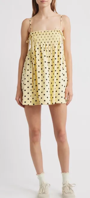 Damson Madder Lilo Polka Dot Mini Dress thumbnail 1
