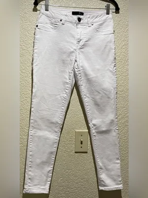 1822 Denim White High-Rise Skinny Jeans Size 8 Like New Condition thumbnail 2