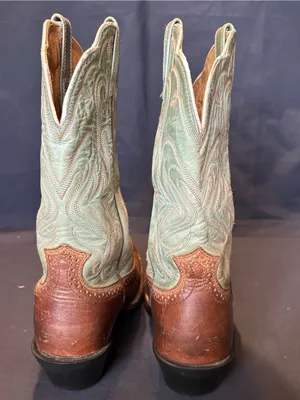 Ariat Legend size 6B Two-Tone Brown & Sage Women’s Western Cowboy Boots thumbnail 4